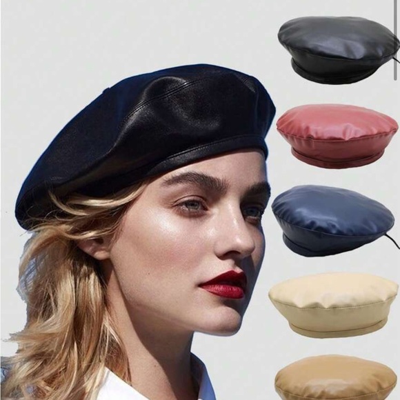 Women’s Pu Beret - Picture 4 of 6